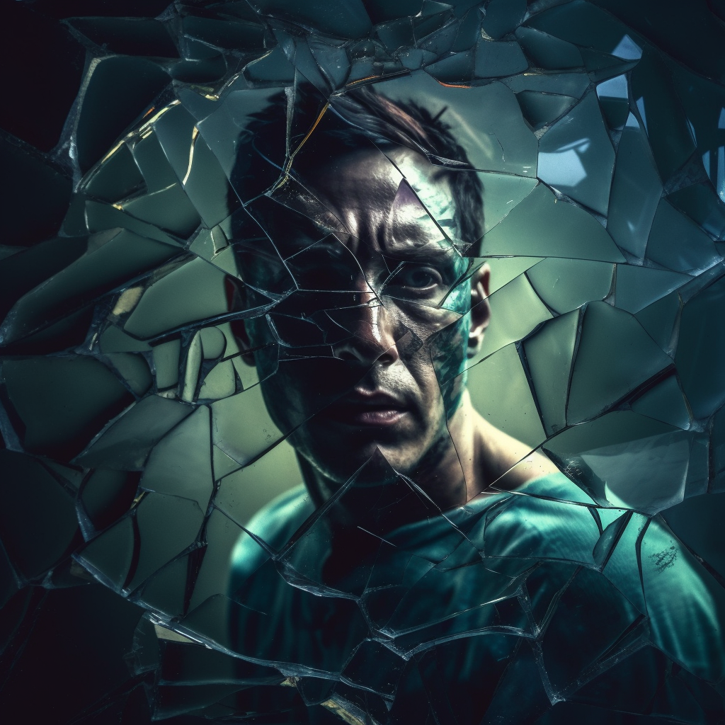 Cerolzin Man As Shards Glass In The Dark Background Surrealism 33660b7f E207 4ac0 A4da E8bf2e65af32