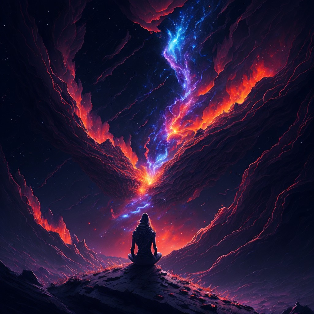 Leonardo Diffusion Person Meditating In Deep Space Beautiful Trending On Artsta 2