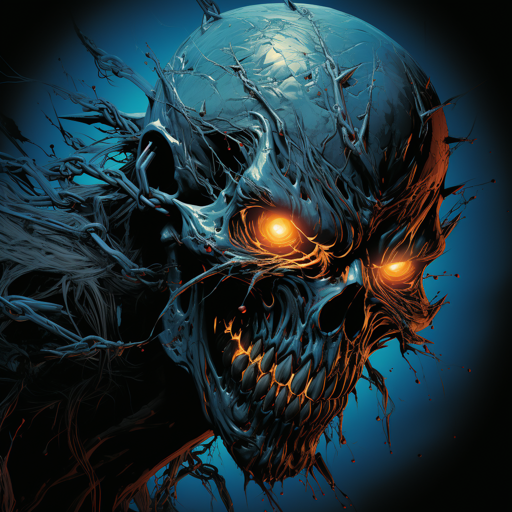Reallynotsurennnjjjjjjkj This Image Depicts A Skull With Blue E 6167f841 0203 4078 A05d A071e097a95e