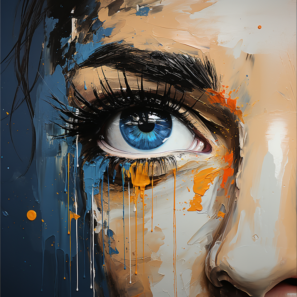 Reallynotsurennnjjjjjjkj A Painting Of An Eye With Blue Drips O 6a028e9e 0a86 4631 B58a Ca8a1614f582