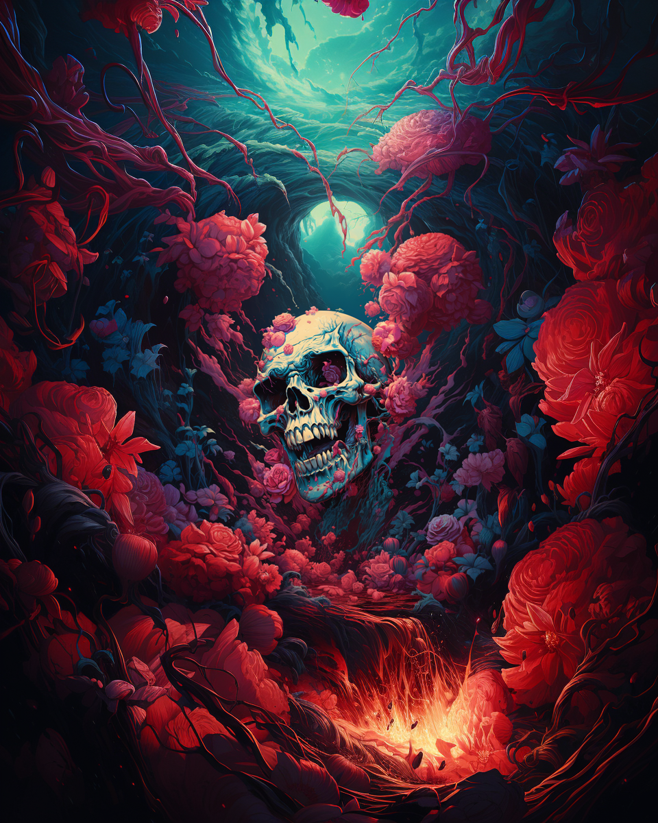 Reallynotsurennnjjjjjjkj A Skull With Pink And Blue Paint On Hi Dfe0bd36 F1a4 4750 8247 9d1462a73952
