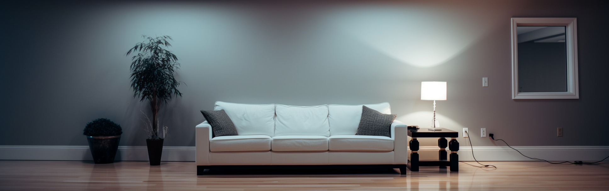 Reallynotsurennnjjjjjjkj White Sofa And Lamp In Room In The Sty 458cf7c7 7649 4566 B662 8d25aa8f118b