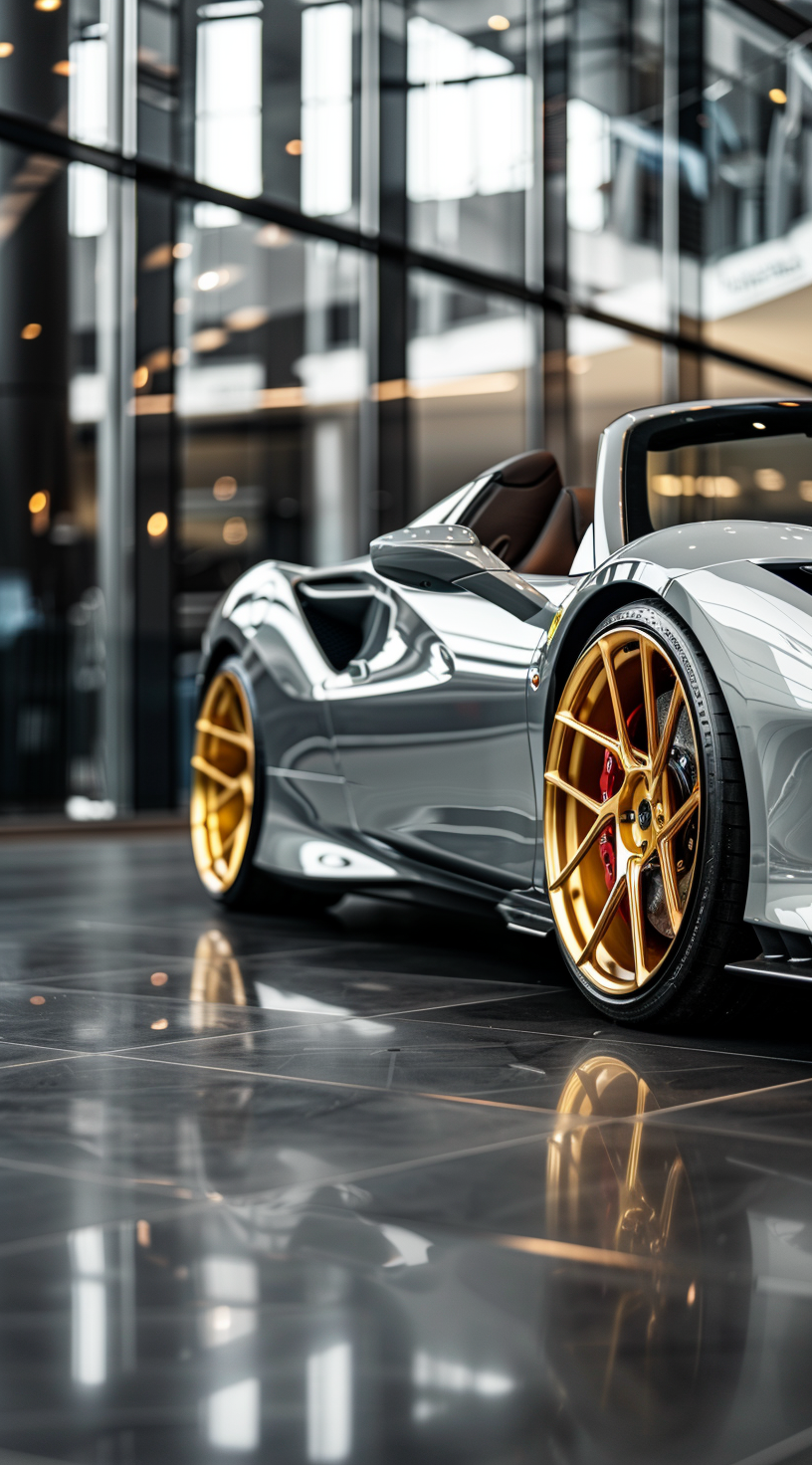 Reallynotsurennnjjjjjjkj A Gray Ferrari F8 Spider With Golden W Ca2af0a6 Cfd6 4455 Aaad 0a41ac319649