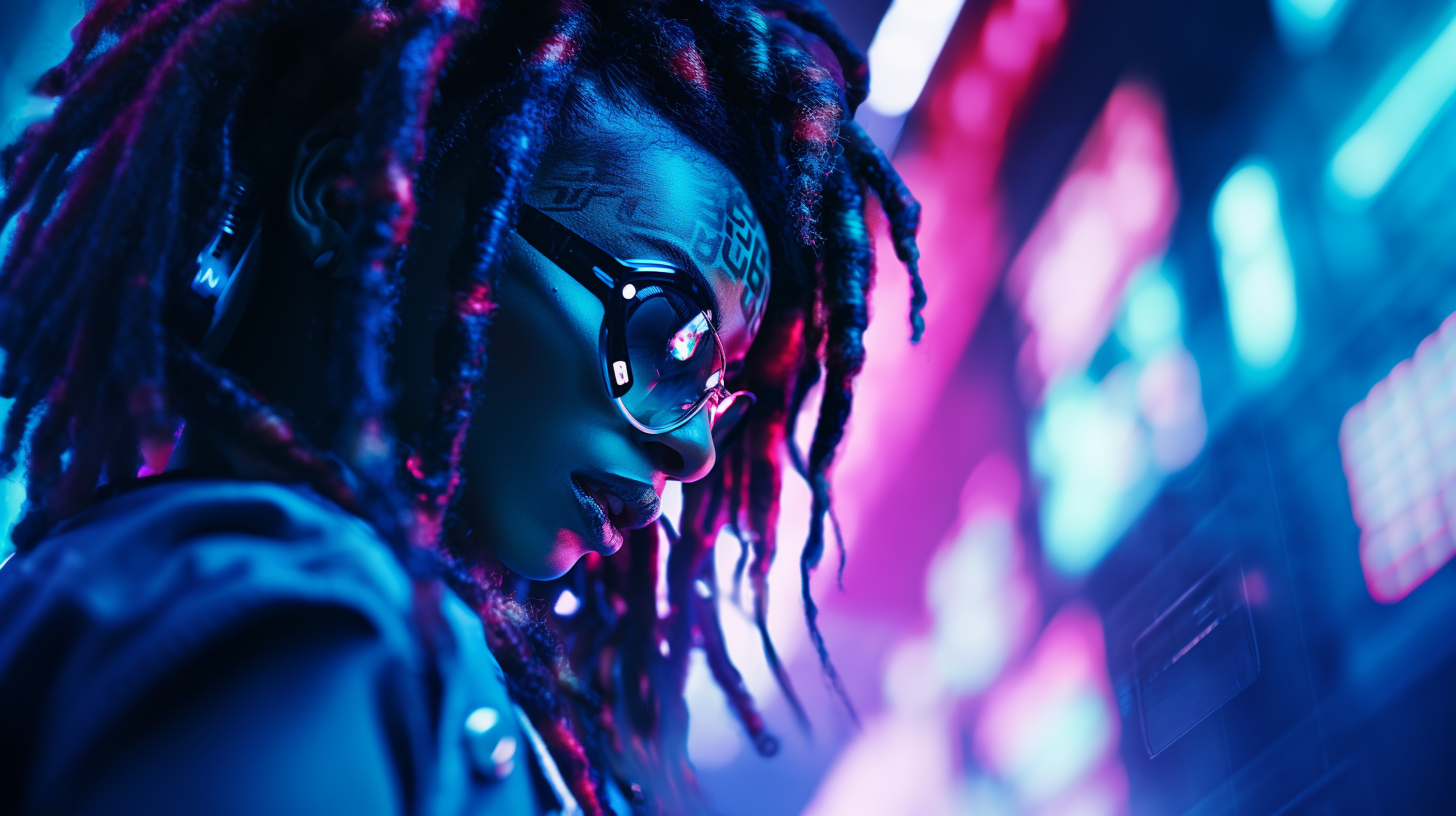 Reallynotsurennnjjjjjjkj A Closeup Of A Black Womanneon Blue Ey Cdf1b13a A119 4da8 8567 0bd254687fdb