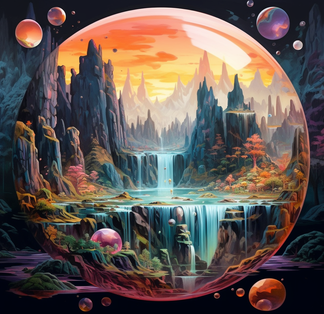 Reallynotsure A Painting Of An Underwater World With Mountains 059d2125 Ae7d 428c 9181 4ede32ed181b