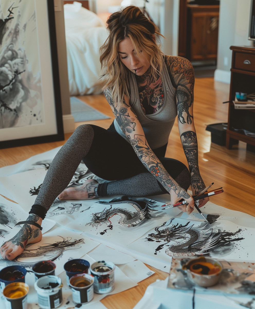 Reallynotsurennnjjjjjjkj A Tattooed Woman With Shoulder Length 5921eb53 0902 4be0 87fa 43ae3c782950