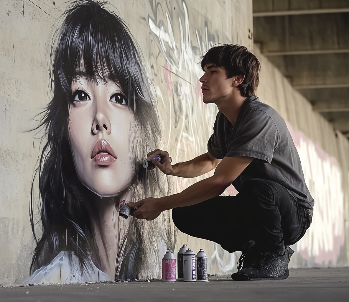 Reallynotsurennnjjjjjjkj A Young Caucasian Man Is Painting Graf 6836f42b 92a7 400a 87e3 Ce63cb154730