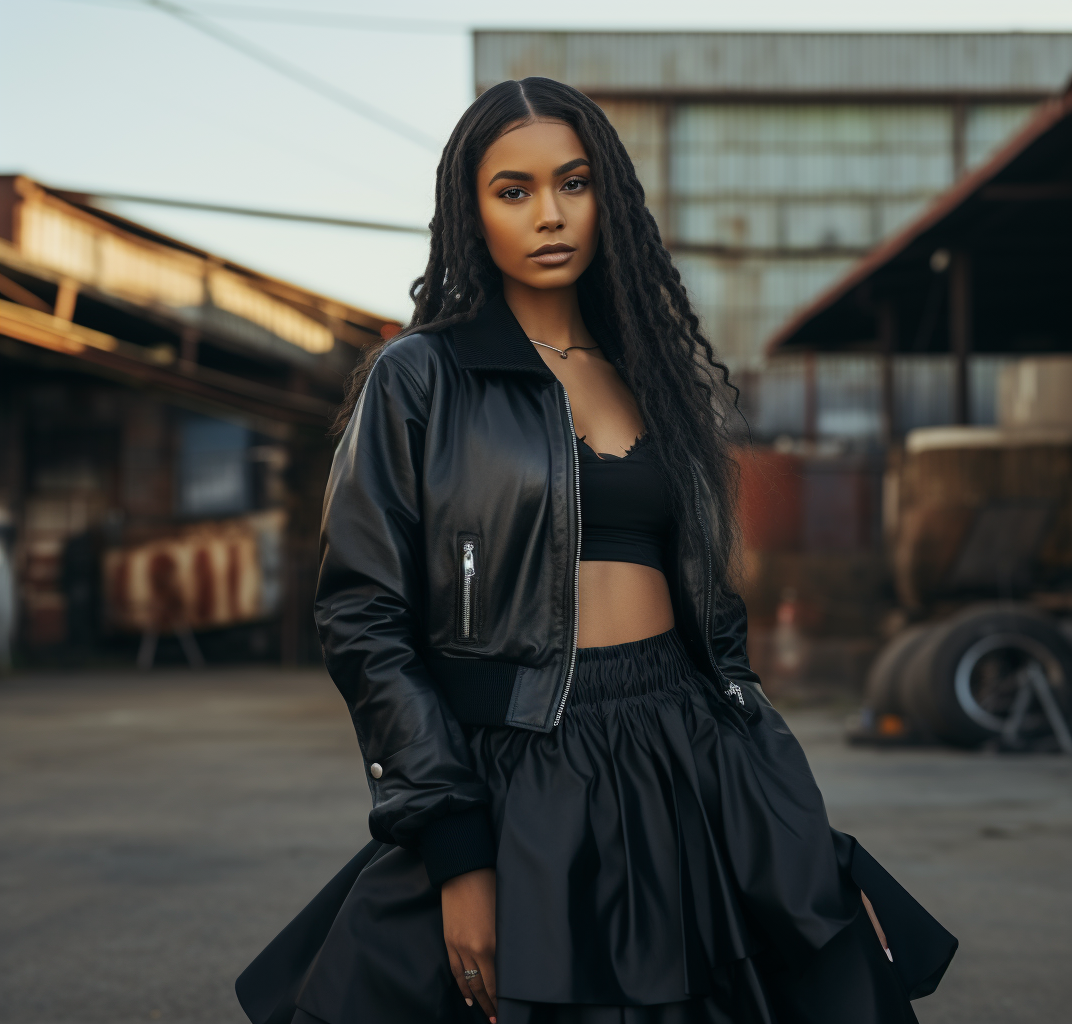 Reallynotsurennnjjjjjjkj A Model Poses Wearing A Black Skirt An 22239711 28e5 4996 9faa 29634514a368