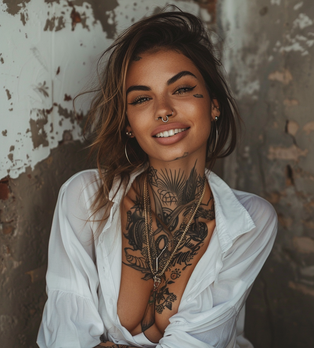 Reallynotsurennnjjjjjjkj A Smiling Stunning Woman With Tattoos 1c0ed45b E5f6 41d5 91b3 2bc5a8861ff3