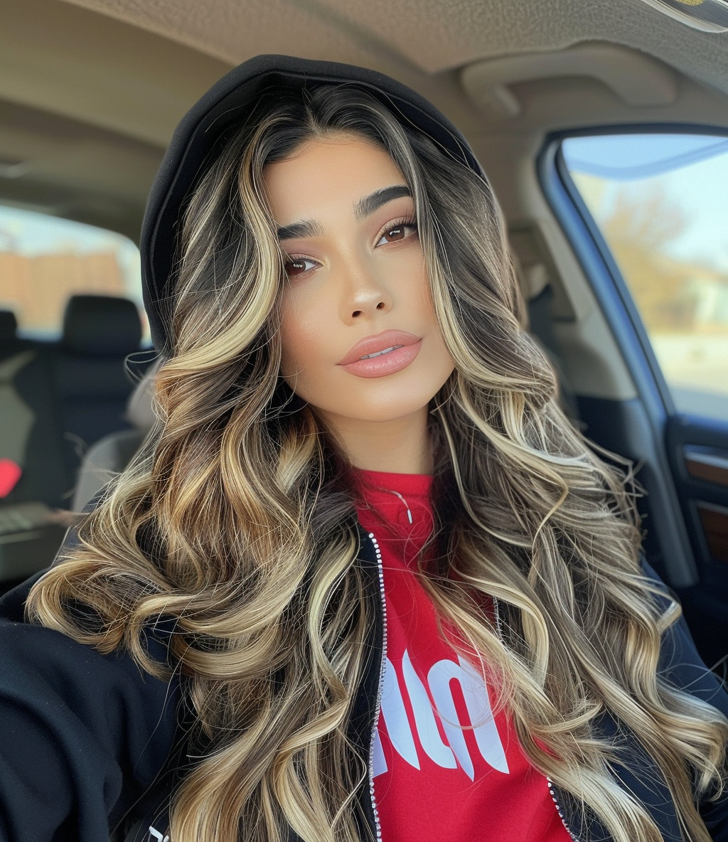 Reallynotsurennnjjjjjjkj Brunette Hair Model With Highlights In 886565a1 E87f 4edb 8875 Cfb96378da5a