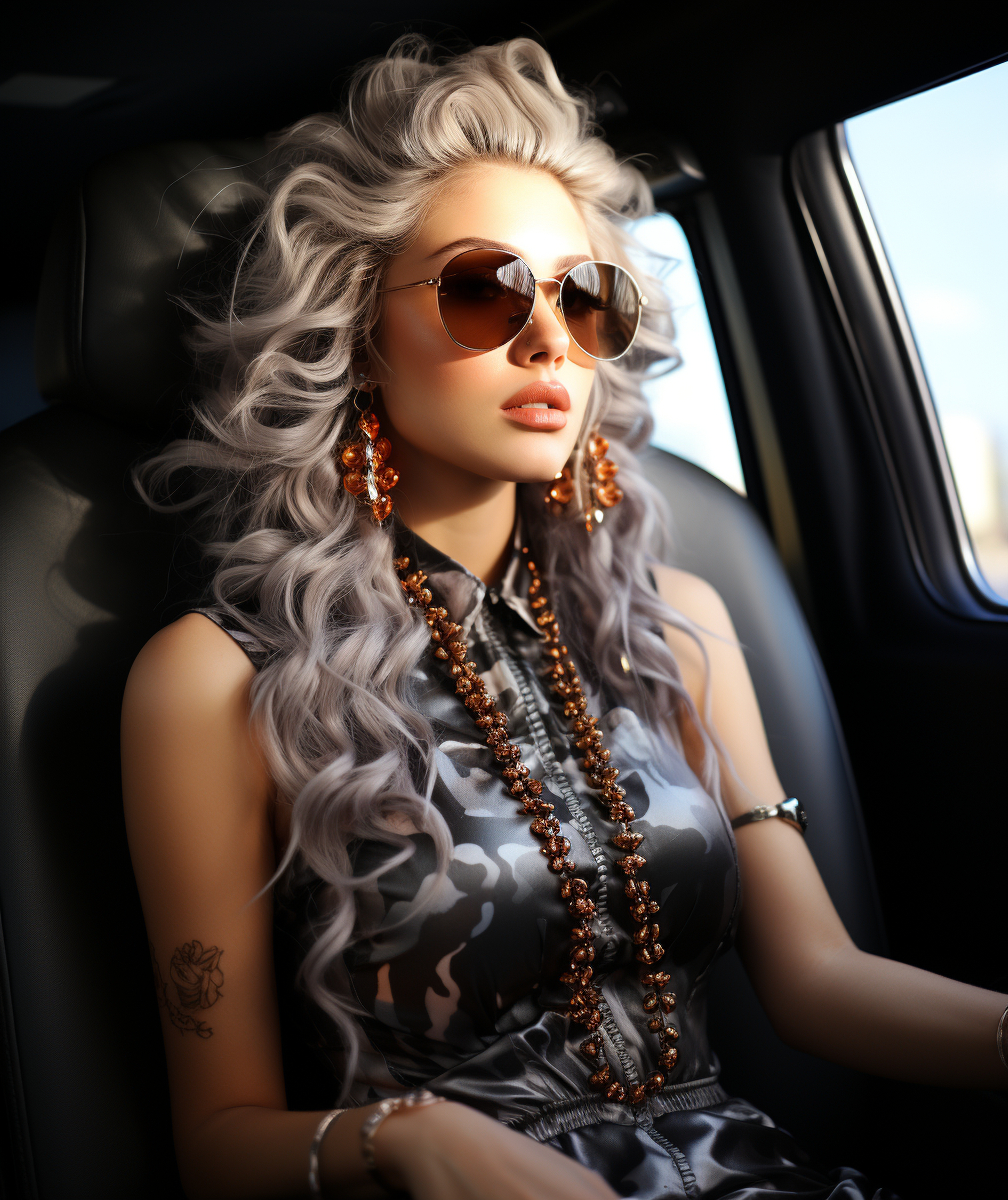 Bestreallynotsurennnjjjjjjkj A Woman Posing In A Car In The Style O 351c9910 Fae8 42a4 9f50 0ca3ec5e0704