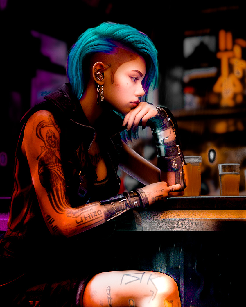 Reallynotsure A Girl With Hair That Is White Sitting In A Bar I 36c930fb A811 443c A25d 094c7a1c45bd