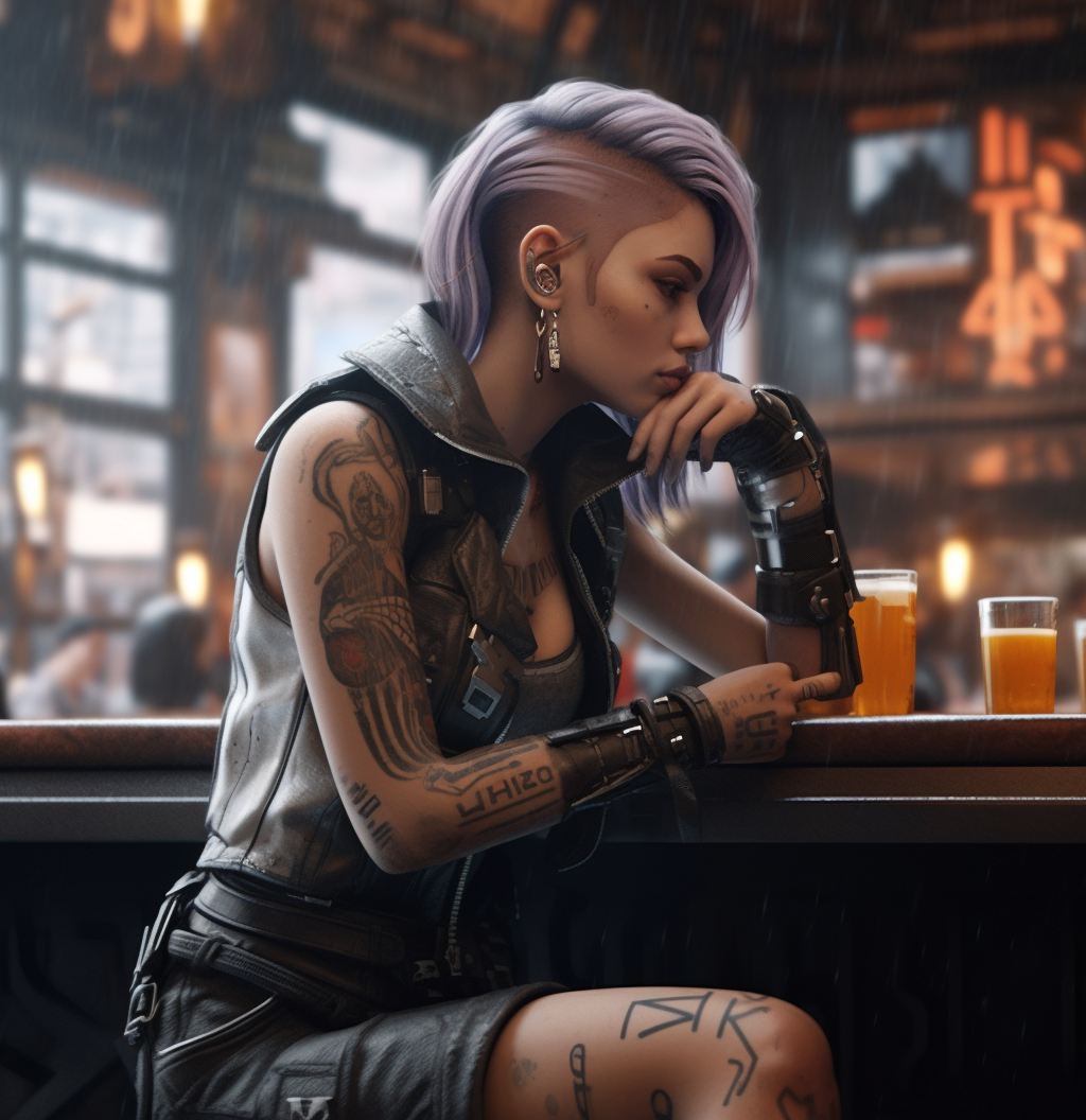 Reallynotsure A Girl With Hair That Is White Sitting In A Bar I 36c930fb A811 443c A25d 094c7a1c45bd