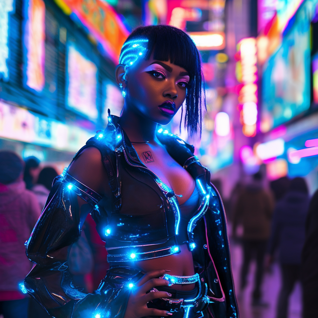 Reallynotsure A Photo Of A 28 Year Old Size 14 Neon Cyberpunk G 63bbc46e F068 406d 90d8 403aac742264