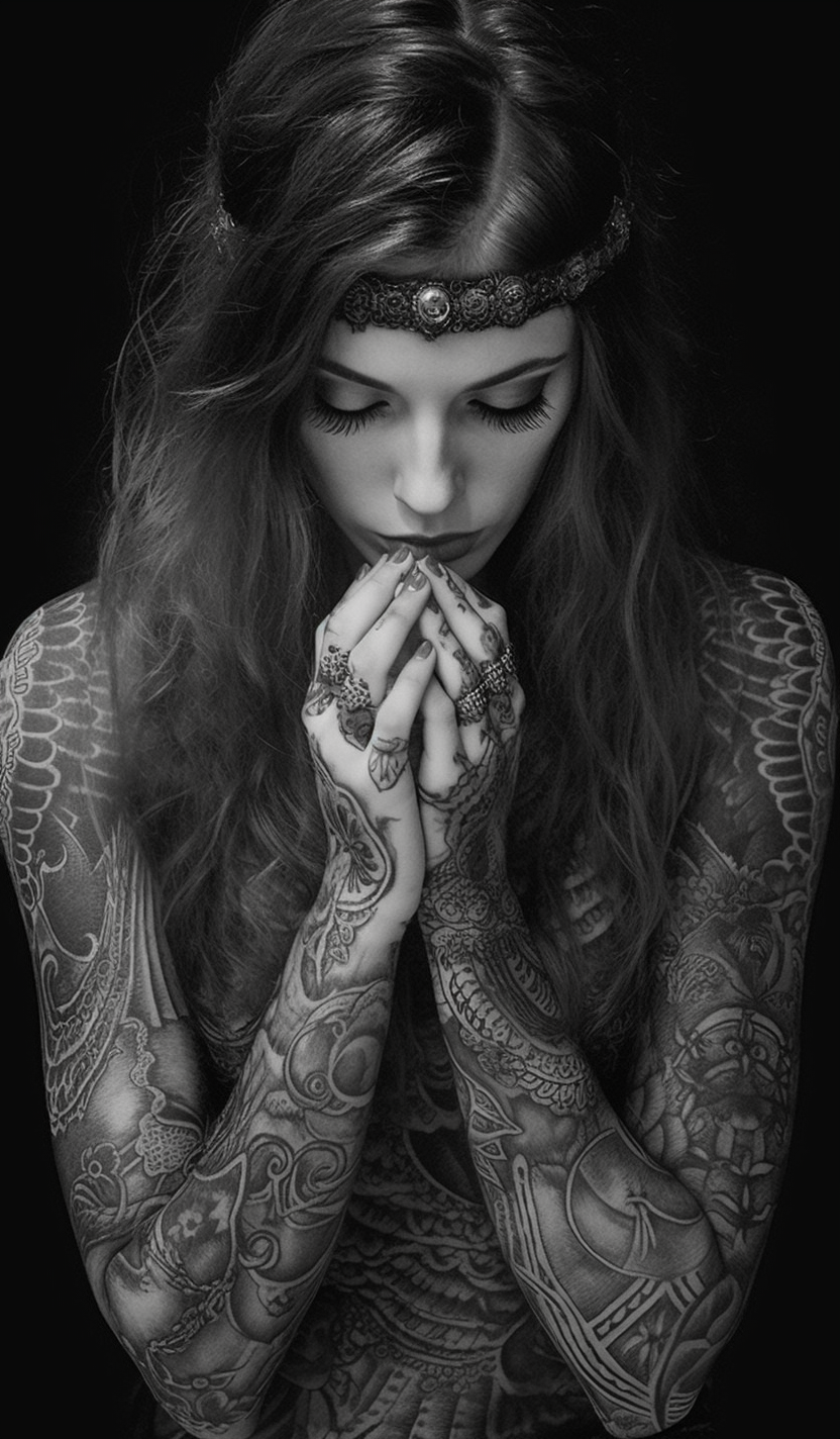Reallynotsure A Woman With Tattoos And Her Hands Up In The Styl 29bf9200 78f3 4688 B383 A39c51fbb658