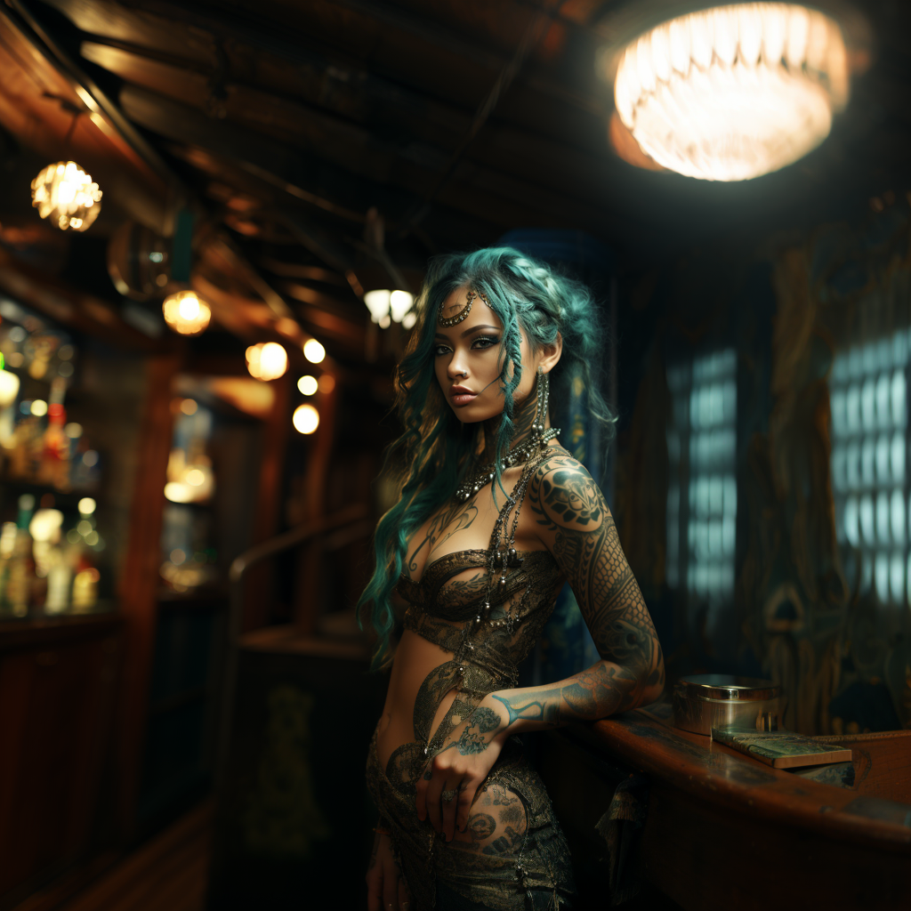 Reallynotsurennnjjjjjjkj A Girl With Tattoos In A Green In The B50cc37f 9815 475e Bb6d F5159425d878