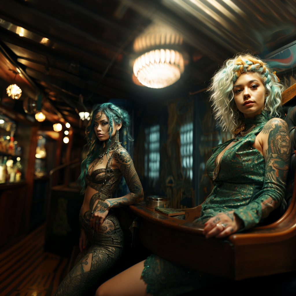 Reallynotsurennnjjjjjjkj A Girl With Tattoos In A Green In The C6e675f0 4768 4777 B063 17b88051499b