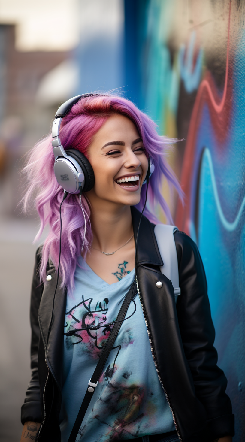 Reallynotsurennnjjjjjjkj A Woman Smiling With Headphones And Pi A7bbdcd7 5951 40ad 8153 92578138012f
