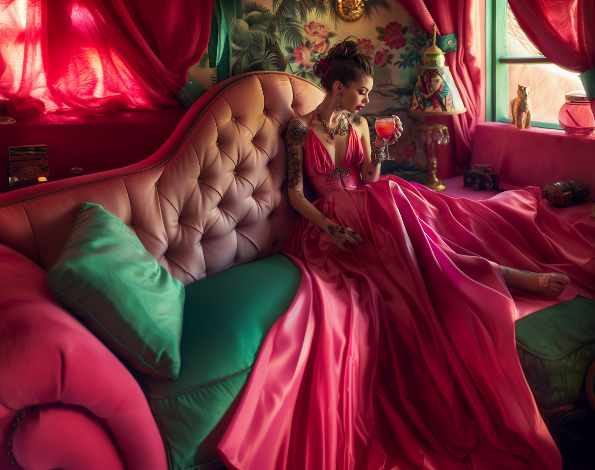 Reallynotsurennnjjjjjjkj A Woman Wearing A Pink Gown Tattoo And 7ca5c270 6e54 4449 A705 7cc72582136e