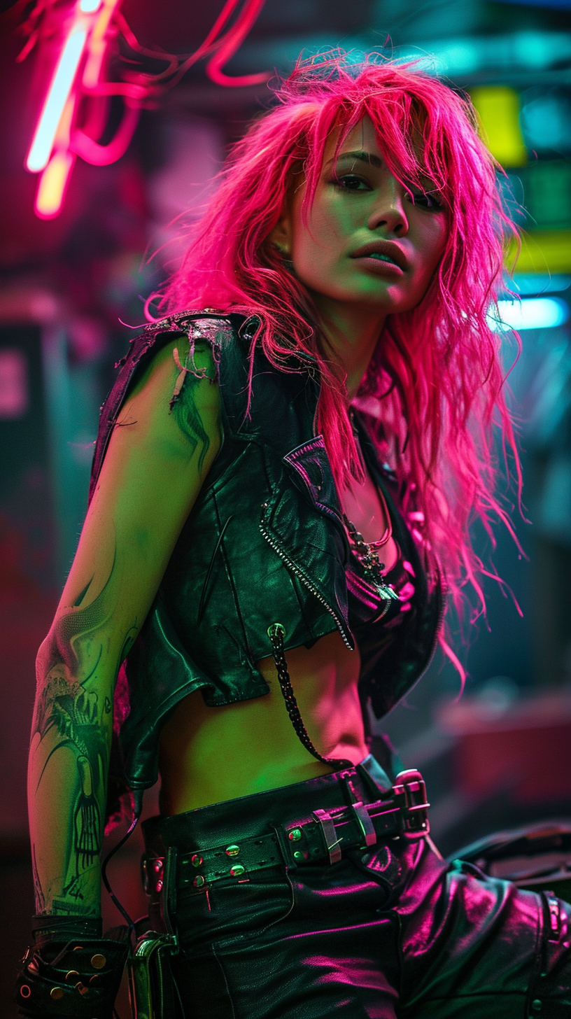 Reallynotsurennnjjjjjjkj A Woman With Pink Hair And Black Leath 12c2f00c E277 48d9 8e56 Ccc79b28c1df
