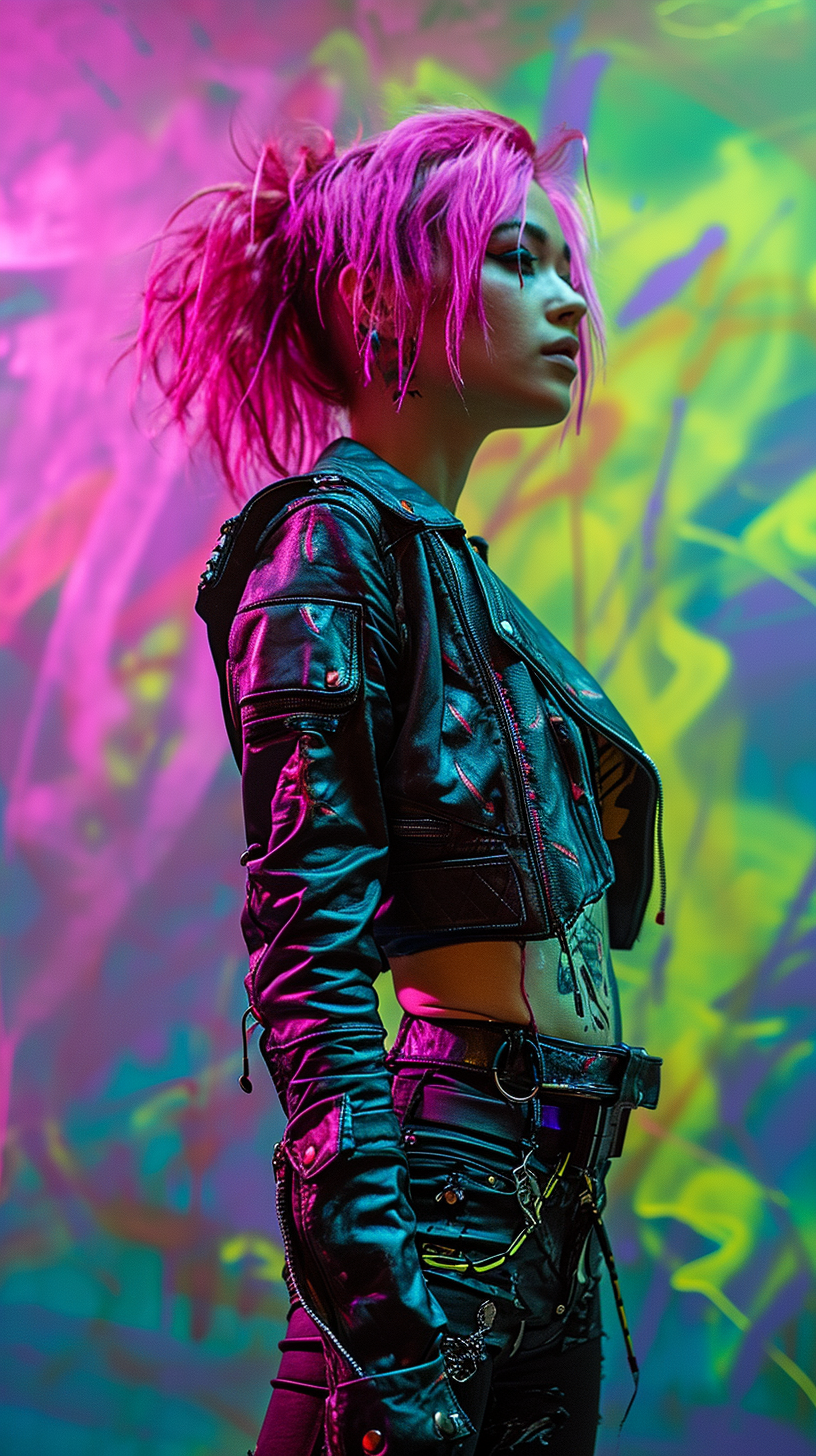 Reallynotsurennnjjjjjjkj A Woman With Pink Hair And Black Leath 48569c8f 8336 4a6b A154 B105f37eb417