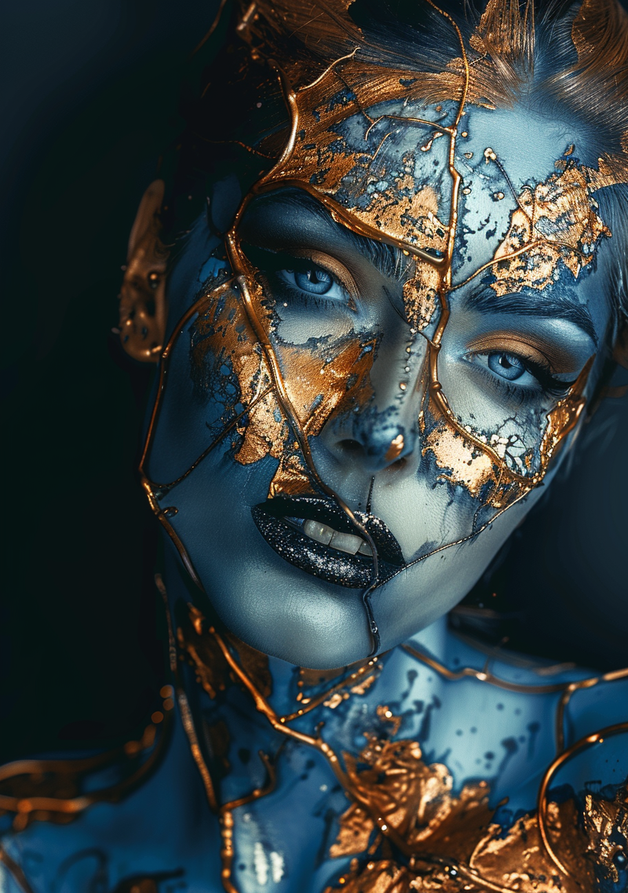 Reallynotsurennnjjjjjjkj Blue And Gold Face Painting Illustrati 8f57e021 76d5 4598 Bc4f Ff596deb9fb7