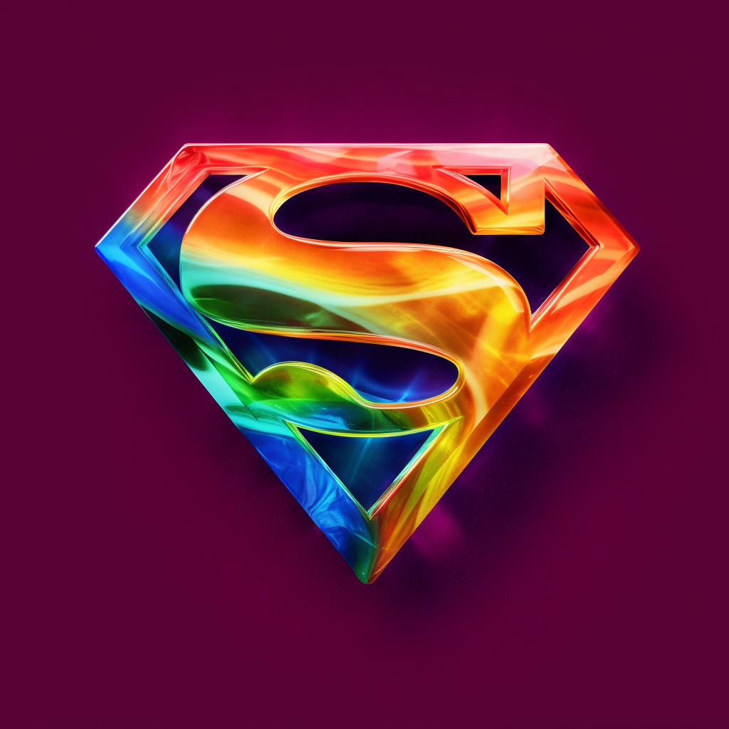 Reallynotsure Dynamic Superman Logo In The Rainbow Glass Style 1865b99a 44b2 4513 8316 65b7e24dc9b0