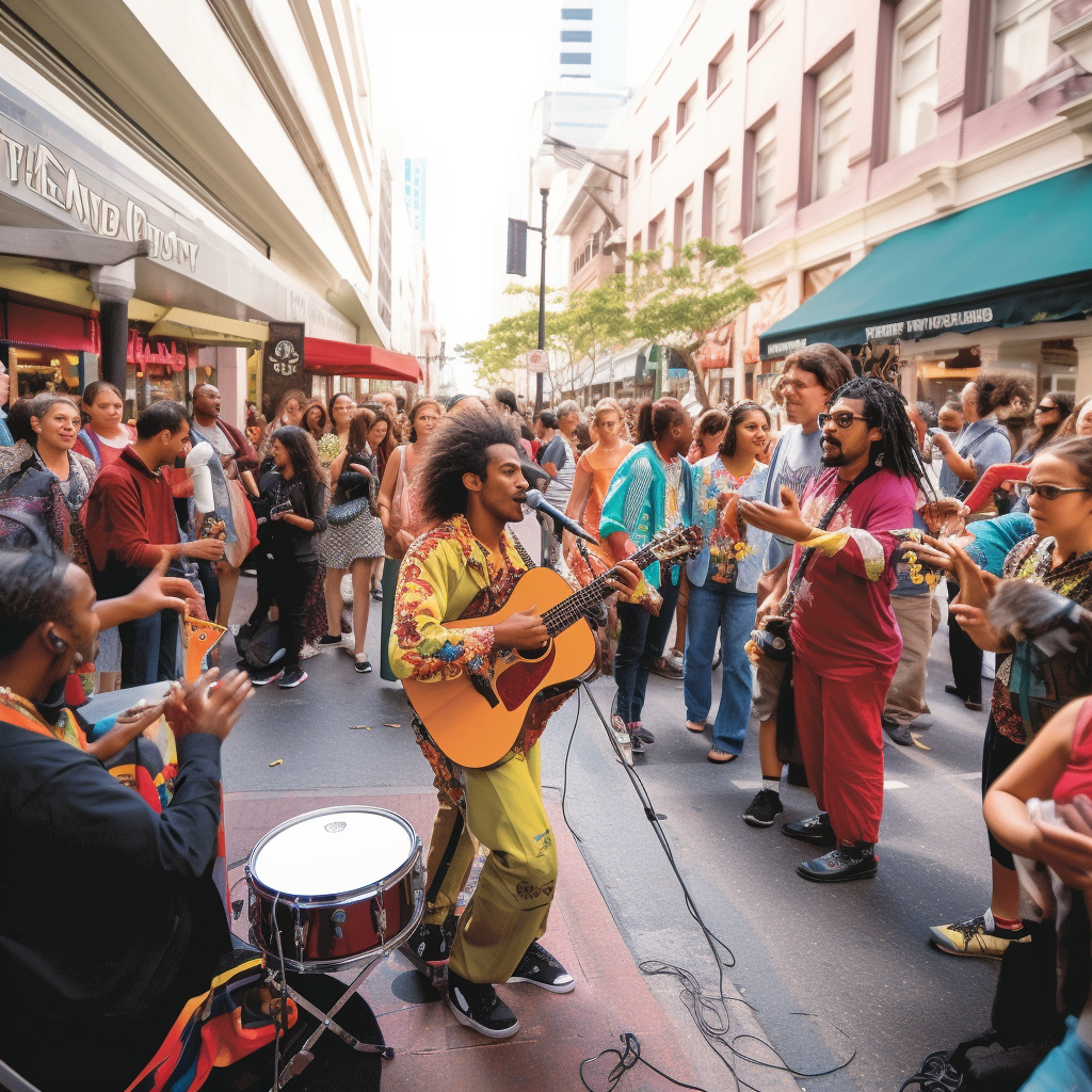 Reallynotsure A Group Of Street Performers Location A Bustling 89e15b10 5b20 43ea 9871 248034da3917
