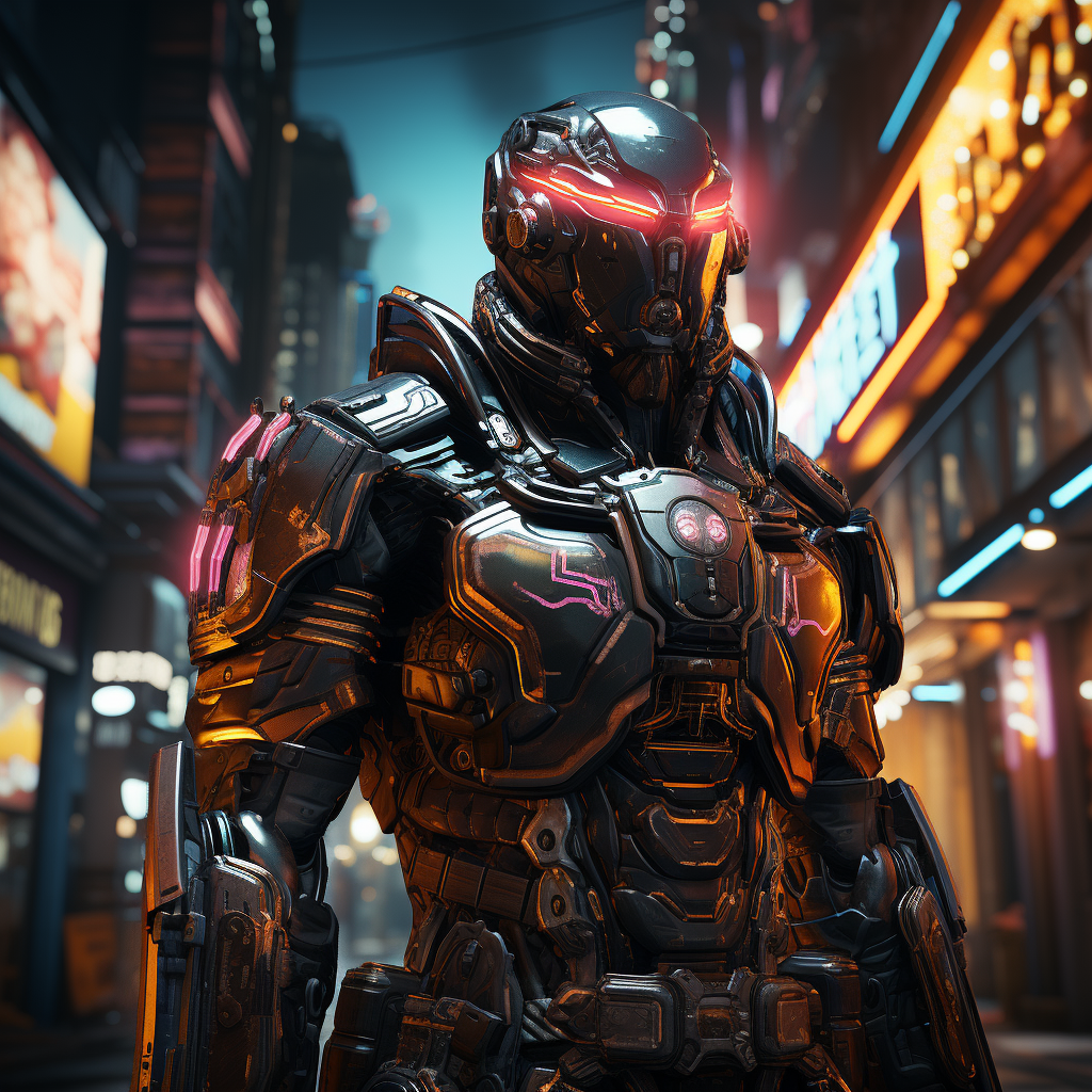 Reallynotsurennnjjjjjjkj A Photo Of A Towering Cyberpunk Mech R 447f025b 197e 49cd B3ff 10caefc69cb0