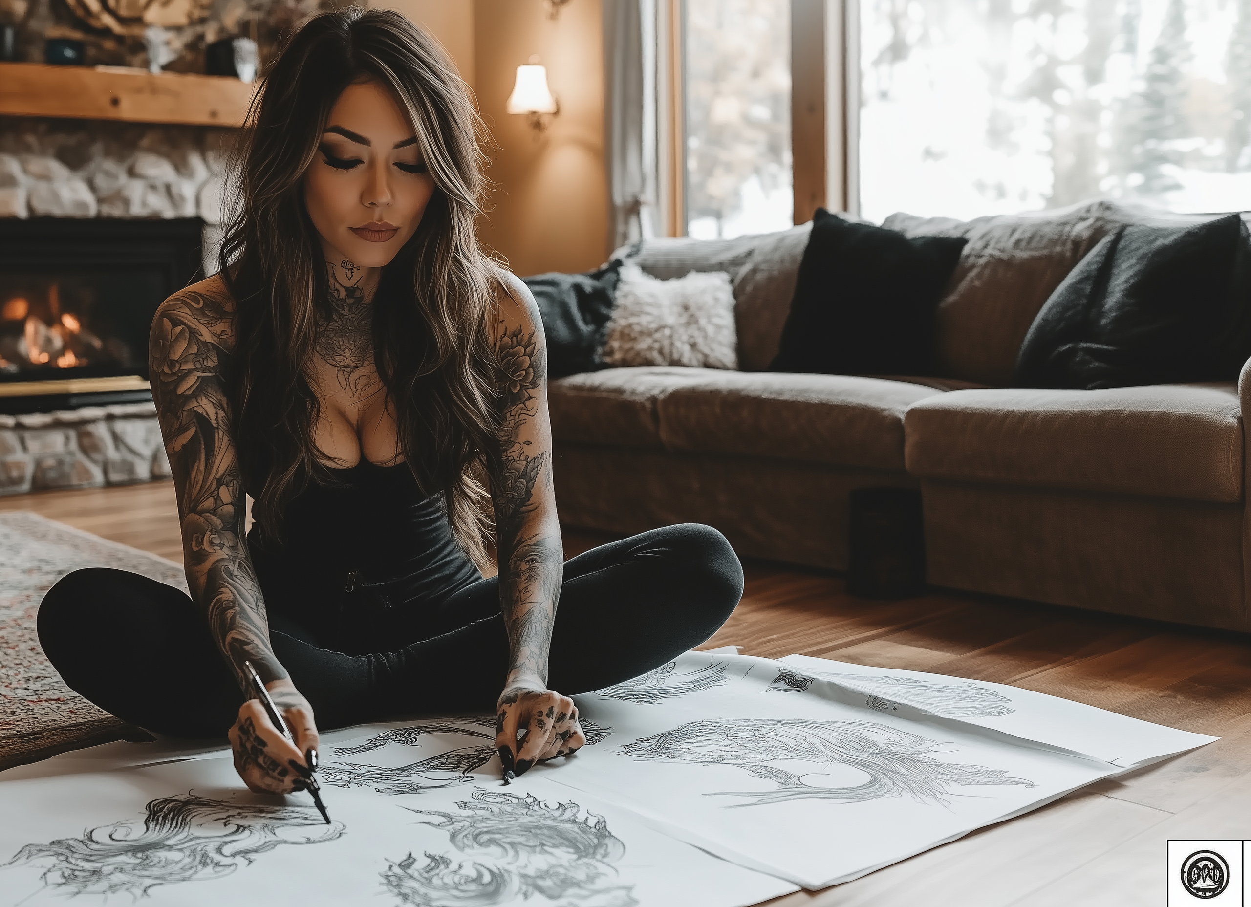 Reallynotsurennnjjjjjjkj A Tattooed Woman Is Sitting On The Flo 722c97e4 Dfda 4f86 9114 Dc67125abf2a
