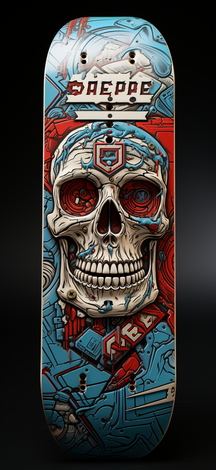 Reallynotsurennnjjjjjjkj A Blue Gray And Red Skateboard Deck In 5315c872 2def 4ece B8c9 2d20ceeb3485