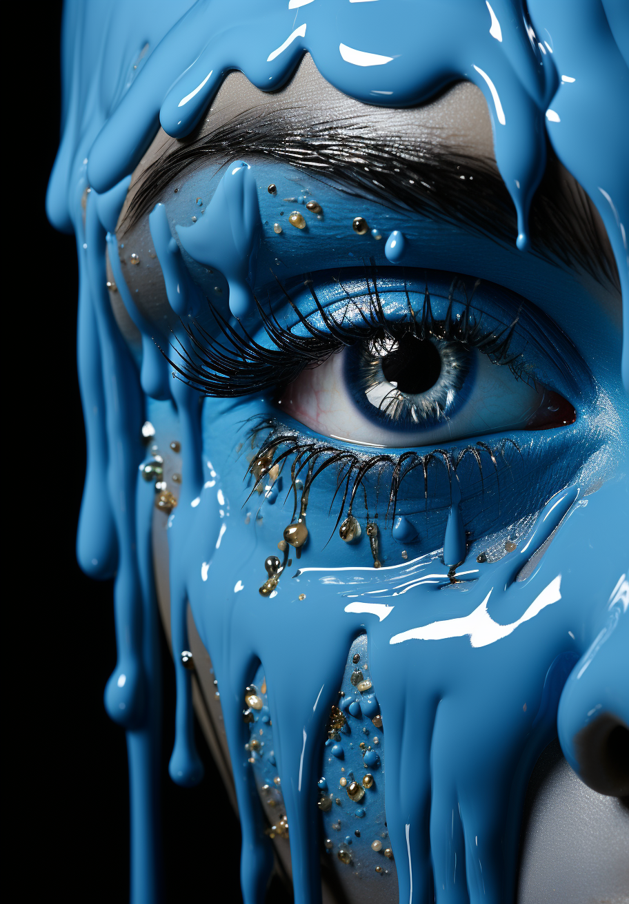Reallynotsurennnjjjjjjkj An Eye Covered By Blue Paint In The St A06af889 C5f1 401e 8bb6 13a197115881