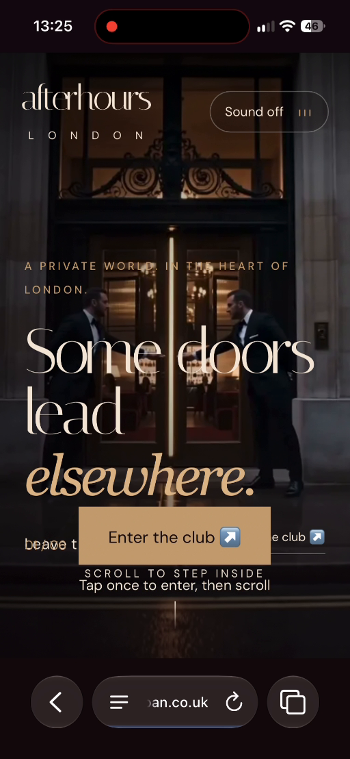 Afterhours London website
