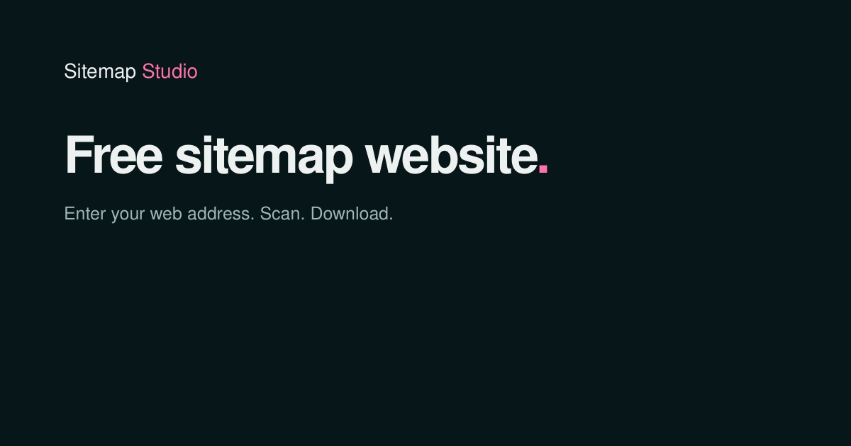 Sitemap Studio website