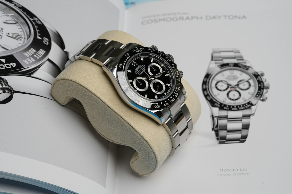 Rolex Cosmograph Daytona displayed with its documentation