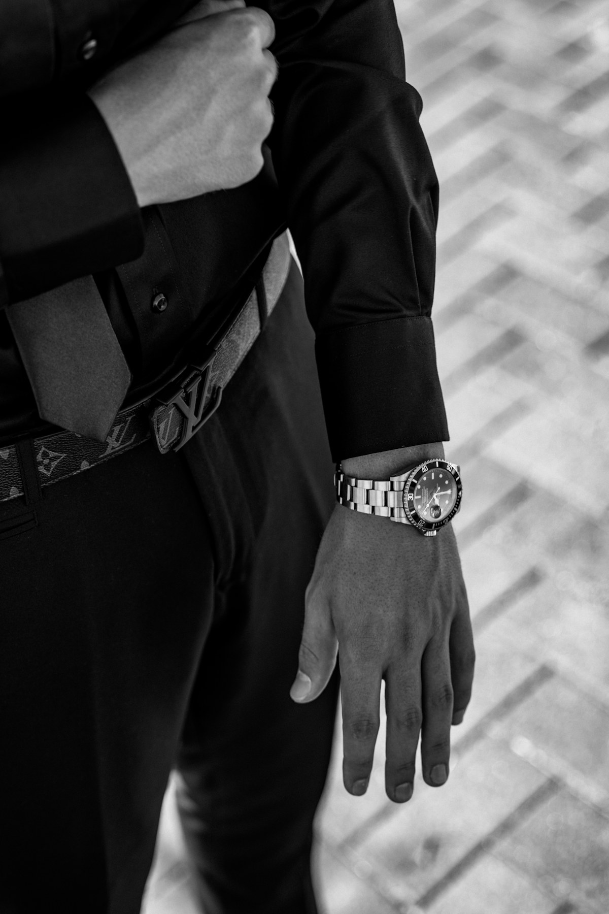Watch worn with a tailored suit