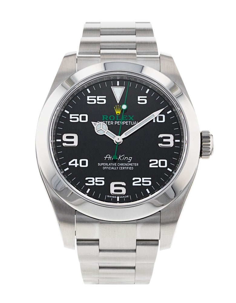 Rolex Air-King with black aviation-inspired dial