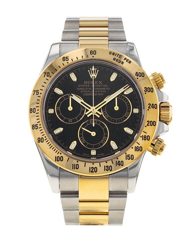 Two-tone Rolex Cosmograph Daytona with black dial
