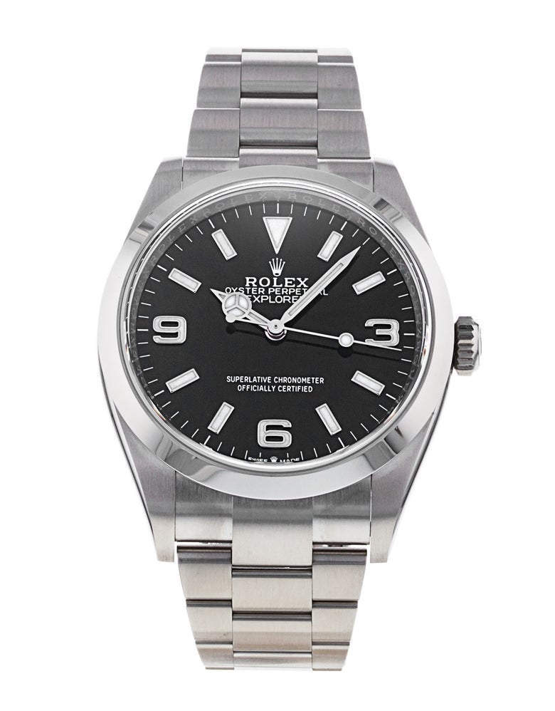 Rolex Explorer with black 3-6-9 dial