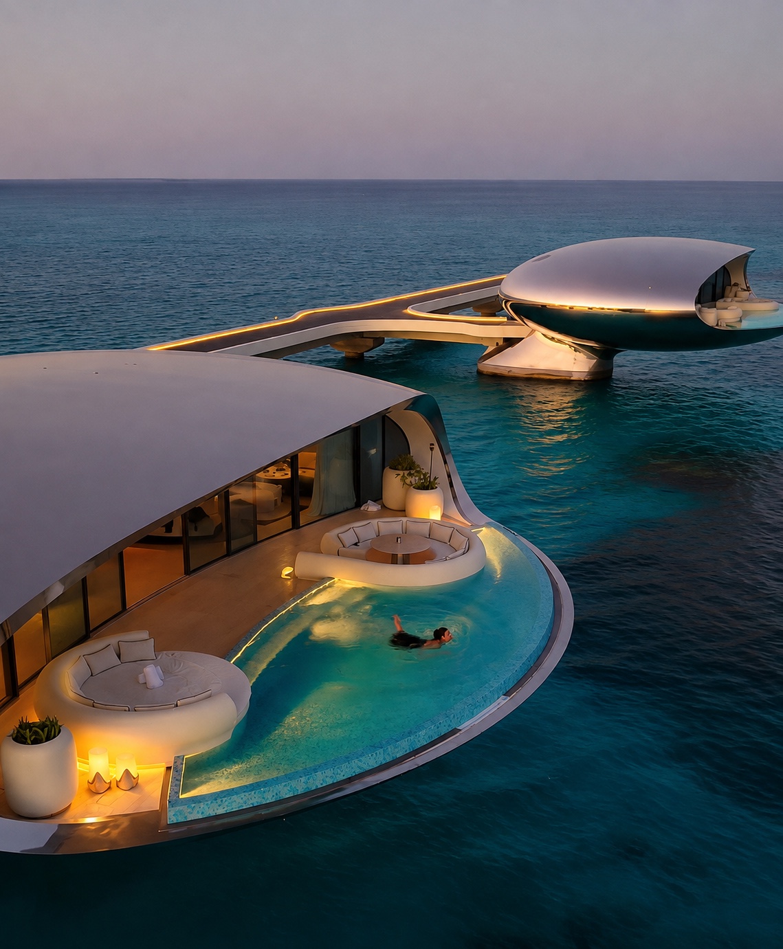 Futuristic ocean villa concept